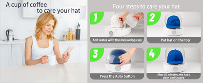 Hat Care Machine for Iron and Dry,Restore Misshapen Hat/Cap Natural Shape with Steam and Hot&Cold Wind Same day shipping to Mexi