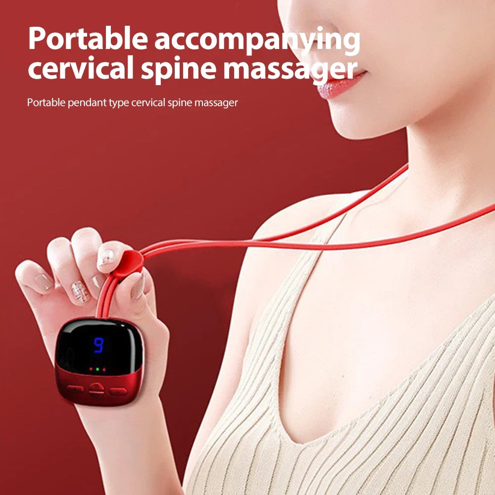 Smart Hanging Neck Massager EMS Muscle Massager Portable Hot Compress Neck and Cervical Spine Massager SPA Relaxation Treatment