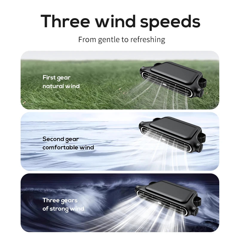 Car Cooling Fan Portable Car Seat Headrest Fan 3-speed Dual Turbo Strong Wind Electric Car Seat Fan for Mini Cars RVs Sedans ﻿