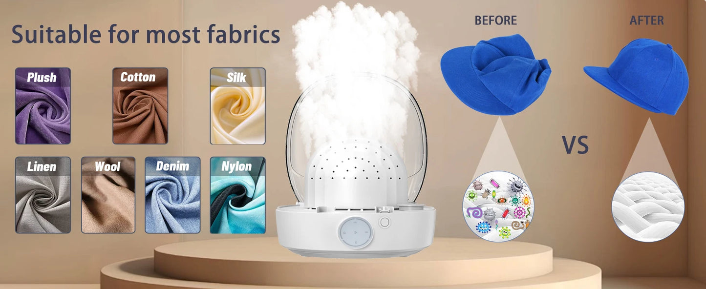 Hat Care Machine for Iron and Dry,Restore Misshapen Hat/Cap Natural Shape with Steam and Hot&Cold Wind Same day shipping to Mexi