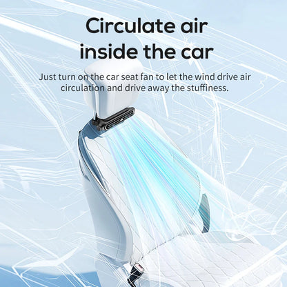 Car Cooling Fan Portable Car Seat Headrest Fan 3-speed Dual Turbo Strong Wind Electric Car Seat Fan for Mini Cars RVs Sedans ﻿